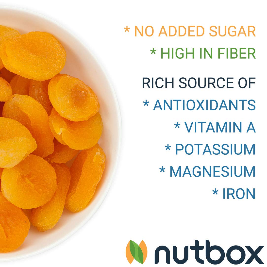 Nutbox | Dried Apricots Turkish | 2 pounds (32 ounces), No Added Sugar, Naturally Sweet, Gluten Free, Good Source of Vitamin E and Potassium Packed