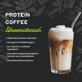 Laird Superfood Protein Coffee Powder - Unsweetened Whey Protein, Instant Coffee Mix with Lion’s Mane - 10G Protein, 140mg Caffeine, 0g Sugar