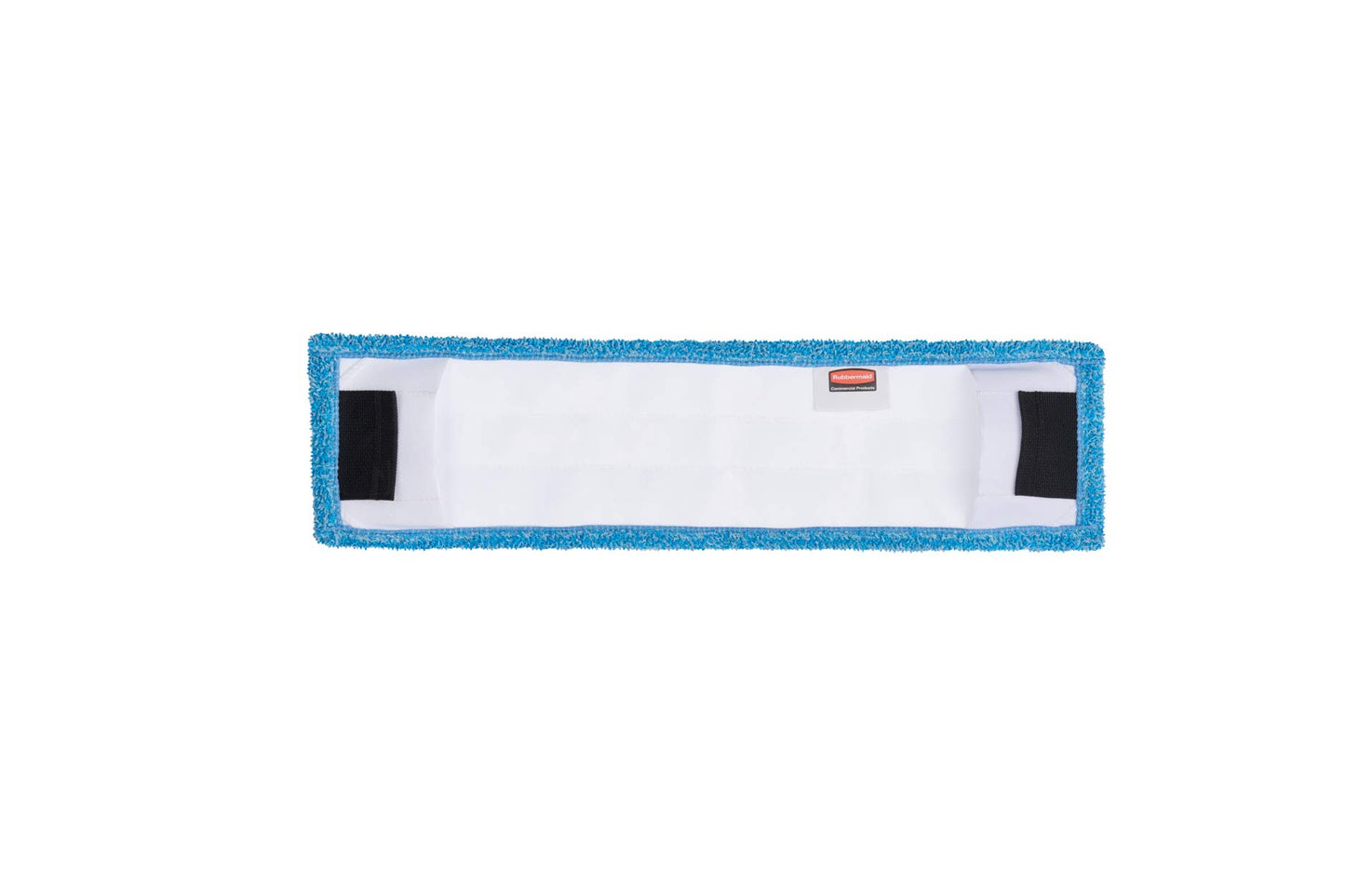 Rubbermaid Commercial Products 18 inch Adaptable Flat Mop Microfiber Pad, Blue, for Janitorial/Professional Cleaners and Light-Duty Cleaning/Mopping