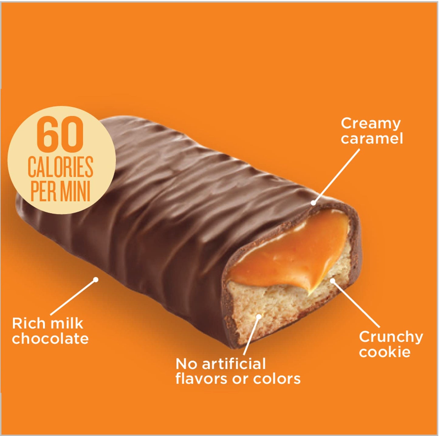 Little Secrets Milk Chocolate Caramel Cookie Bars | 8 Minis | Made in Europe | Nothing Artificial & No Sugar Alcohols | Sustainable Cocoa | 3.4 Ounce