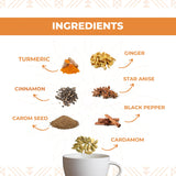 Nutty Yogi Ayurvedic Masala Chai | 100g | Tea with Herbs I Unique Recipe I 100% Natural & Organic l Immunity Booster l Try with Digestive Biscuits or