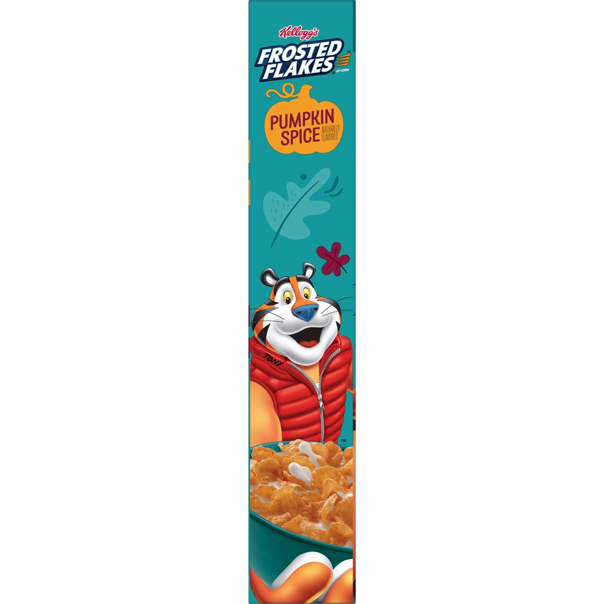 Frosted Flakes Cold Breakfast Cereal, 7 Vitamins and Minerals, Limited Edition, Family Size, Pumpkin Spice, 17.1oz Box (1 Box)