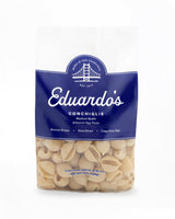Eduardo's Pasta Co. Conchiglie (Shells), Artisanal Egg Pasta, 12 oz., Semolina & Durum Wheat with Cage-Free Eggs, Dried, Made in Small Batches in San