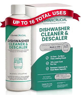 Think Crucial Dishwasher Cleaner & Descaler, 15 Uses, 75% Savings Per Use - 32% Citric Acid Liquid Concentrate - Whirlpool, Bosch, KitchenAid