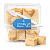 Vanilla Sea Salt Caramel Fudge, 1 lb, Creamy Gourmet Candy Squares