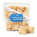 Vanilla Sea Salt Caramel Fudge, 1 lb, Creamy Gourmet Candy Squares