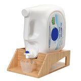 MobileVision Bamboo Laundry Detergent Holder with Drip Tray & Cup Storage for Laundry Rooms, Washing Areas, Cabinets, & Shelves