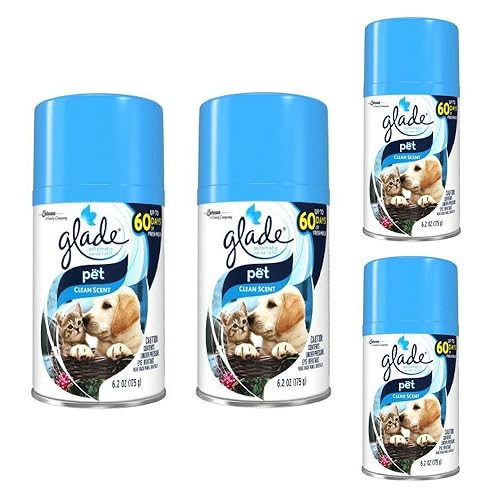 Automatic Spray Air Freshener Refill, Pet Clean Scent, 6.2 Ounce (4 Pack)
