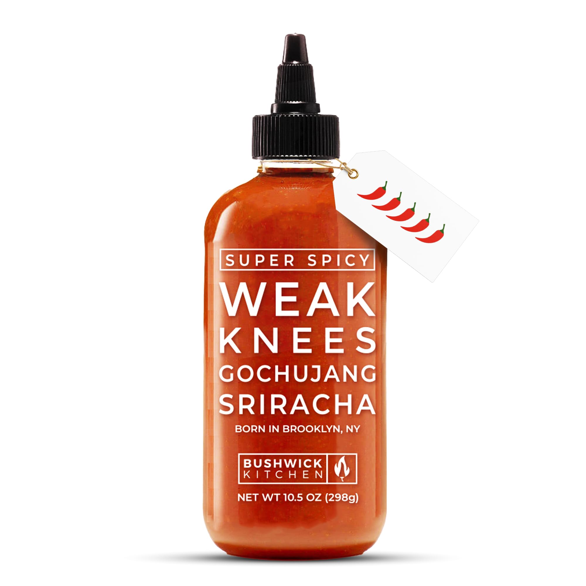 Weak Knees Super Spicy Gochujang Sriracha Hot Sauce - Bold Korean Gochujang Paste with Habanero Heat for Wings, Tacos & Marinades - Made in the USA
