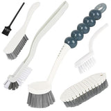 6 Pack Multipurpose Household Cleaning Set, Deep Cleaning Brush Set with Grips - Dish, Scrub, Bottle, Shoe, Groove Gap, Keyboard Brush for Kitchen