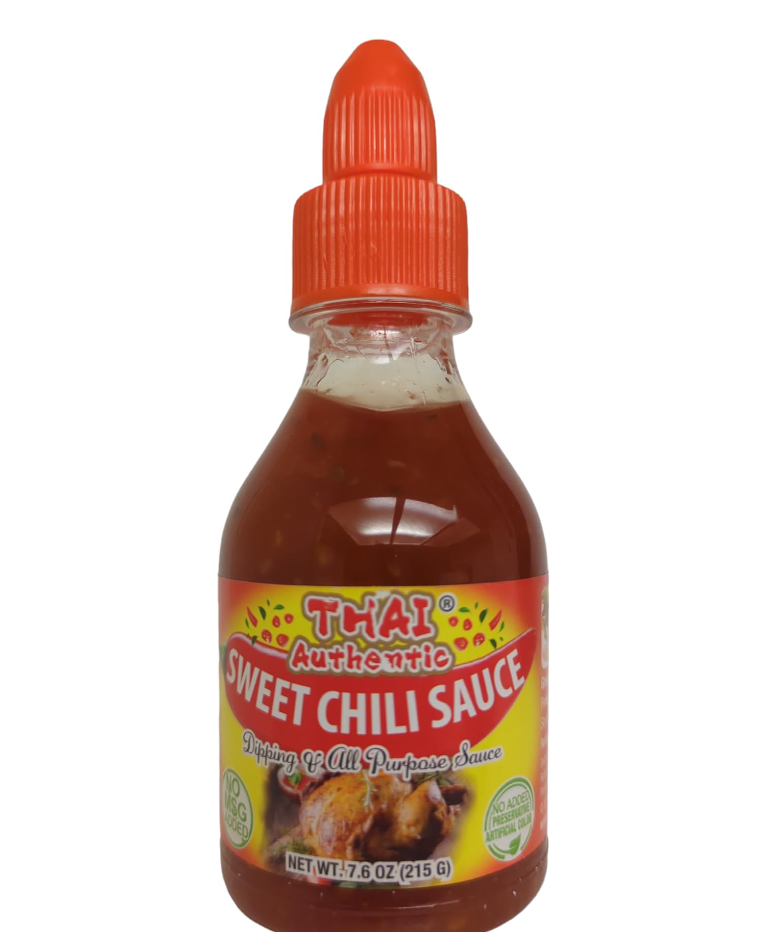 Thai Authentic Sweet Red Chili Sauce, 7.6 oz - One 7.6 Ounce Bottle of Sweet Chili Sauce, Perfect on Seafood, Wings, Vegetables and More