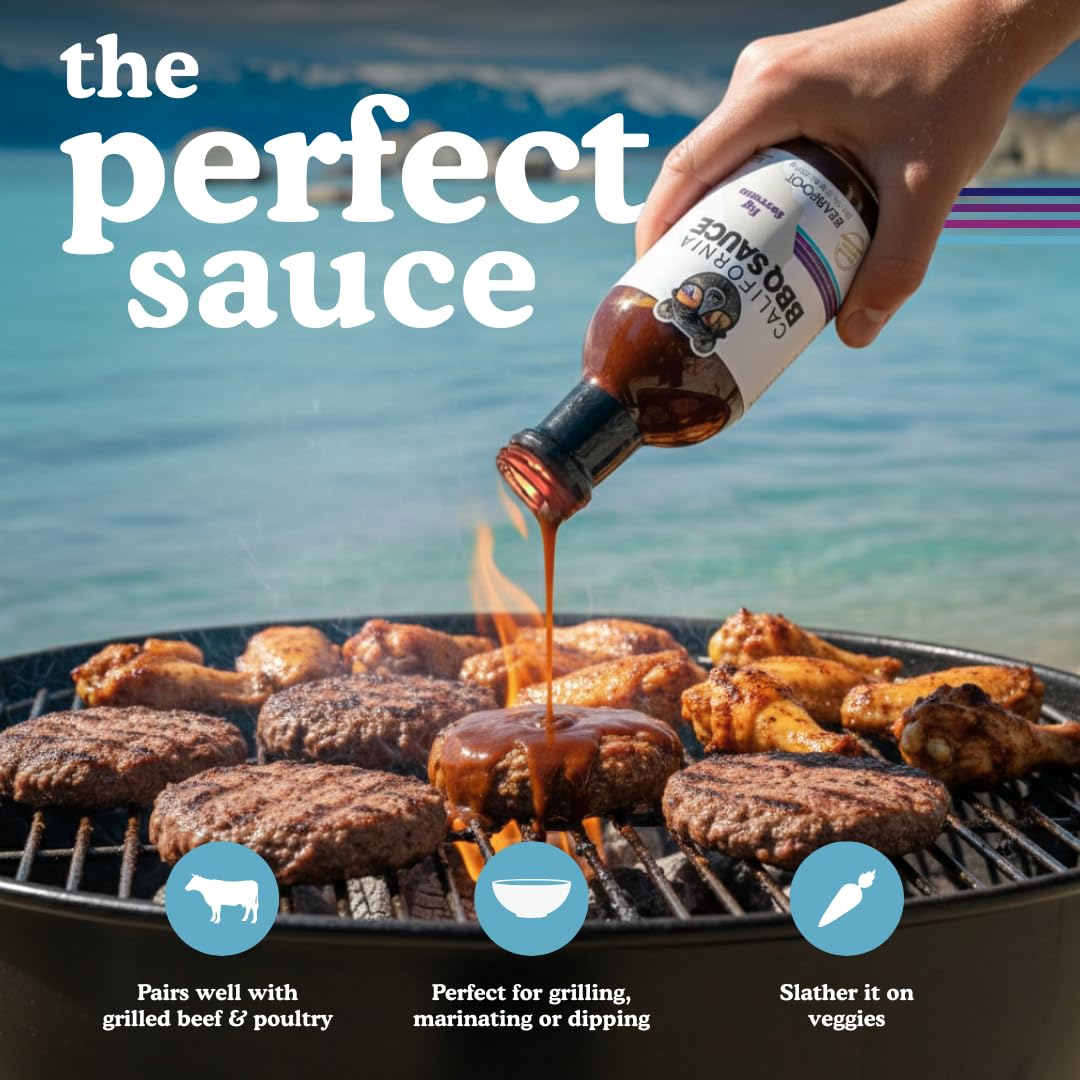 Fig Serrano BBQ Sauce 3-pack - Bearfoot BBQ - Gluten Free, 13.3 oz, Small Batch, Non-GMO, No Preservatives, No Corn Syrup, No Seed Oils. Marinade
