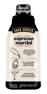 Java House Cold Brew Espresso Cocktail Mix - Premium 100% Arabica Cold Brew Concentrate - Smooth Coffee With French Vanilla Notes - 32oz Bottle (Makes