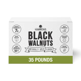 Hammons Fancy Large Black Walnuts -Wild Harvested - Non-GMO - Gluten-Free - High Protein - Keto Snack - Nuts for Cooking and Baking - 35Lb Box