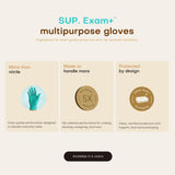 SUP Nitrile Exam Gloves, Powder-Free Latex-Free Food Safe Cooking Cleaning laboratory Disposable Medical Glove, Teal 1000 Ct (Large)