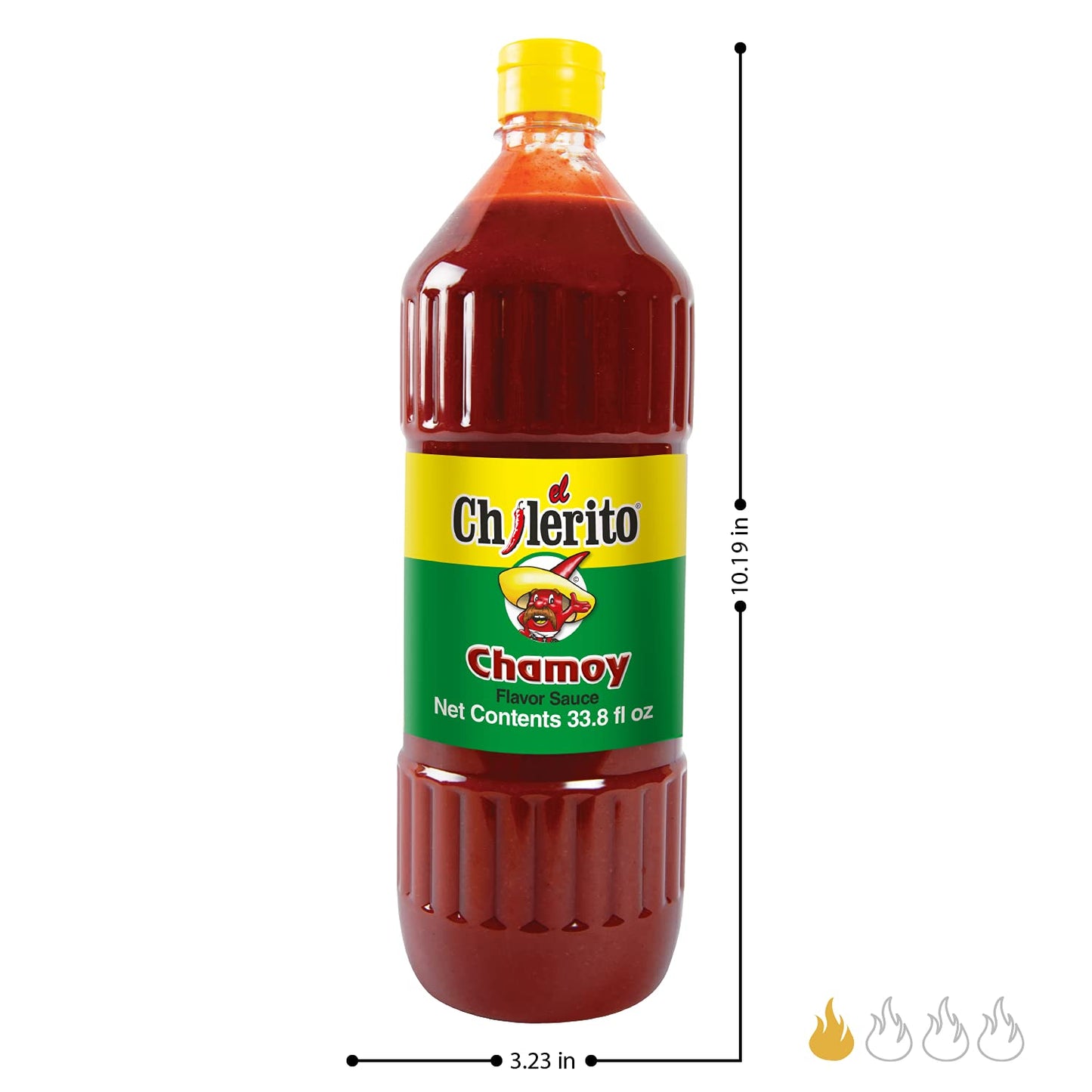 El Chilerito Chamoy Sauce 33.8 Fl. Oz / 1lt (Pack of 1) - Authentic Mexican Flavor - Perfect for Snacks and Drinks