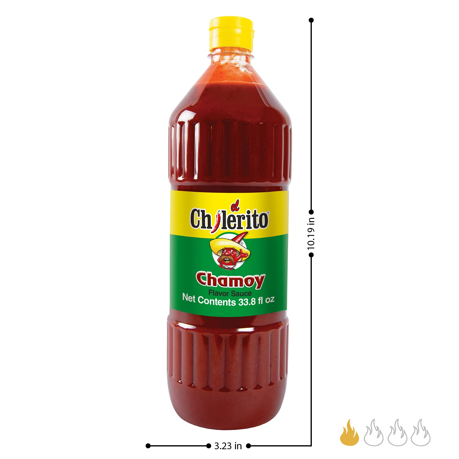 El Chilerito Chamoy Sauce 33.8 Fl. Oz / 1lt (Pack of 1) - Authentic Mexican Flavor - Perfect for Snacks and Drinks