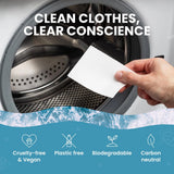 OceanEco™ Earth-Friendly Laundry Detergent Strips - 64 Loads | Ultra-Concentrated, Zero-Waste, Biodegradable, Cruelty-Free & Vegan (Fragrance Free)