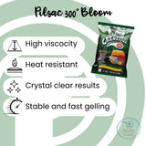 10 pack PILSAC Unflavored Beef Gelatin Powder 300° Bloom box - 10 bags of 2.2 lb - Professional grade gelatin powder