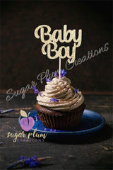 Baby Boy Cupcake Topper SET OF 12