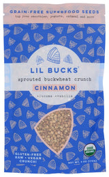 Lil Bucks Sprouted Regeneratively Grown Buckwheat Seeds- Paleo Cereal, Gluten-Free Granola, High in Protein, Low Sugar, Organic Superseed Crunch