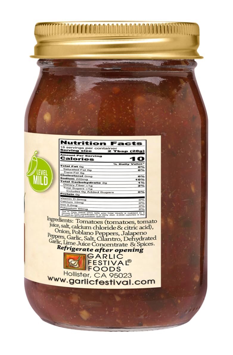 Garlic Festival Foods Chile Relleno Salsa 16oz.