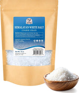 52USA Himalayan White Salt, Coarse Salts 16 oz*40 (1 Pound*40), Salt for Grinder Refill, Non-GMO, Kosher, All Natural, 1 Box