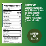 Germack® - Fancy Deluxe Mixed Nuts - Almonds, Cashews, Pecans and Filberts (Hazelnuts) - Roasted and Salted (36oz Jar)