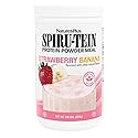 NaturesPlus SPIRU-TEIN, Strawberry Banana - 1.16 lbs - Plant-Based Protein Shake - Non-GMO, Vegetarian, Gluten Free - 15 Servings