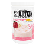 NaturesPlus SPIRU-TEIN, Strawberry Banana - 1.16 lbs - Plant-Based Protein Shake - Non-GMO, Vegetarian, Gluten Free - 15 Servings