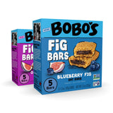 Bobo's Fig Bars Variety - 10 Original & 10 Blueberry, Simple Ingredients, Whole Grain Oats, Plant Based, Non-GMO, Gluten Free Breakfast Bars, Healthy