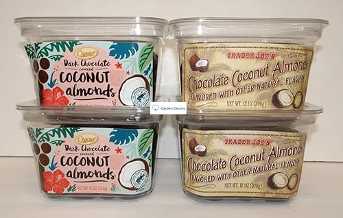 Choceur & Trader Joe’s Dark Chocolate Covered Coconut Almonds (Four Containers)
