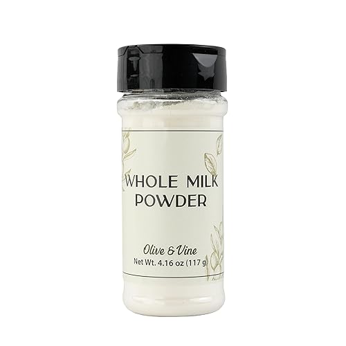 Olive & Vine Whole Milk Powder, Creamy Flavor, For Baking & Beverages, Rich Tradition, Authentic Taste, For Global Recipes (4.16 Ounce)