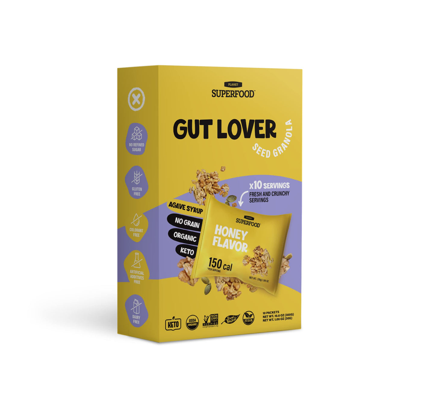 Organic Honey Flavour Seed Granola | Gut Lover | Keto, Vegan