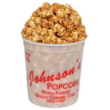 Johnson's Popcorn Small Caramel Tub - World Famous Caramel Popcorn Since 1940, Handmade Everyday