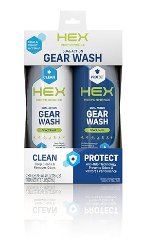 HEX Performance Sport Scent Dual Action Gear Wash, 4oz - Designed for Lacrosse Pads, Hockey Gear, Football Pads, Boxing Gloves, Compression Apparel