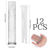 Lint Traps for Washing Machine Hose Stainless Steel Lint Snare Traps Laundry Mesh Washer Hose Filter 12 Pieces with 12 Pcs Cable Ties