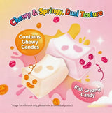 Fruit Chew Gummy Candy, White Peach and Mango Flavor, with Real Fruit Juice, Dual Texture, 3 Pack (Mango)