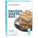 WonderSlim Protein Wafer Snack Bar, Vanilla, 200 Calories, 15g Protein, 0mg Cholesterol (5ct)