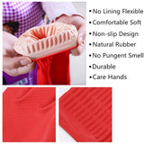 YSLON Rubber Cleaning Gloves Kitchen Dishwashing Glove 3-Pairs,Waterproof Reuseable.(Small)