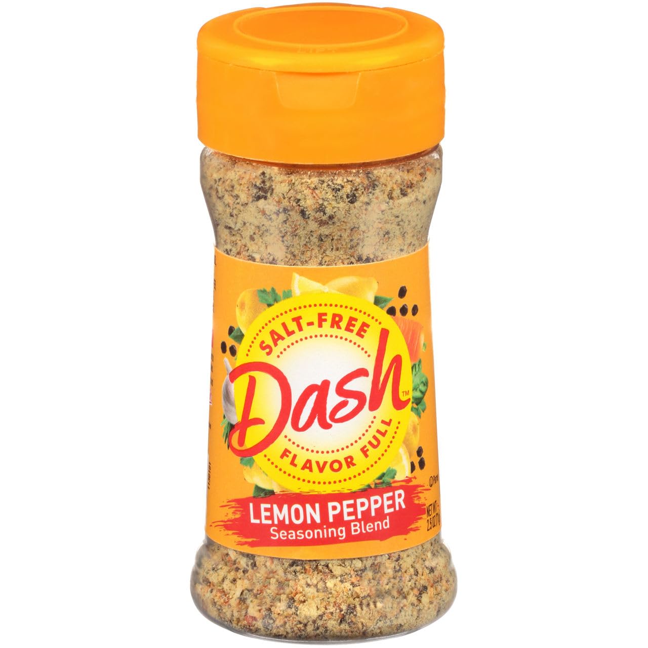 Dash Salt-Free Seasoning Blend, Lemon Pepper, 2.5 Ounce