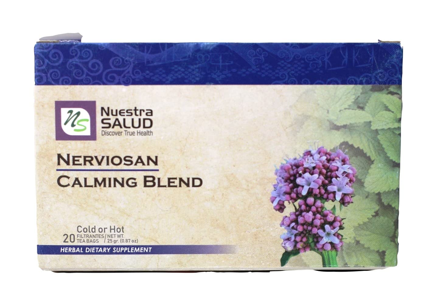 Calming Tea Blend Nerviosan Herbal Infusion Tea (60 tea bags) Valerian Root Lemon Balm Tea