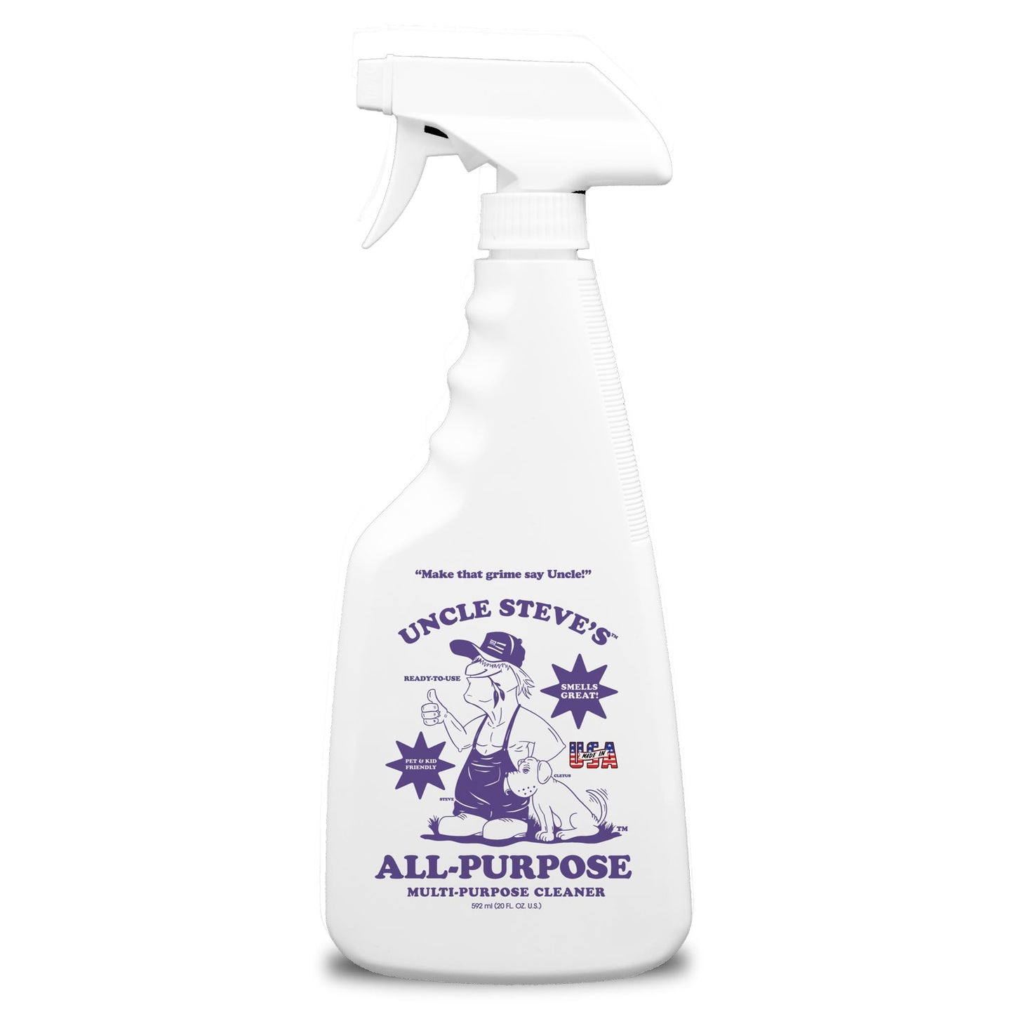 UNCLE STEVE'S® All-purpose Cleaner - Made in the USA - Pet & Kid Friendly - Eco-Friendly - Non-Toxic (1, 20 OZ)