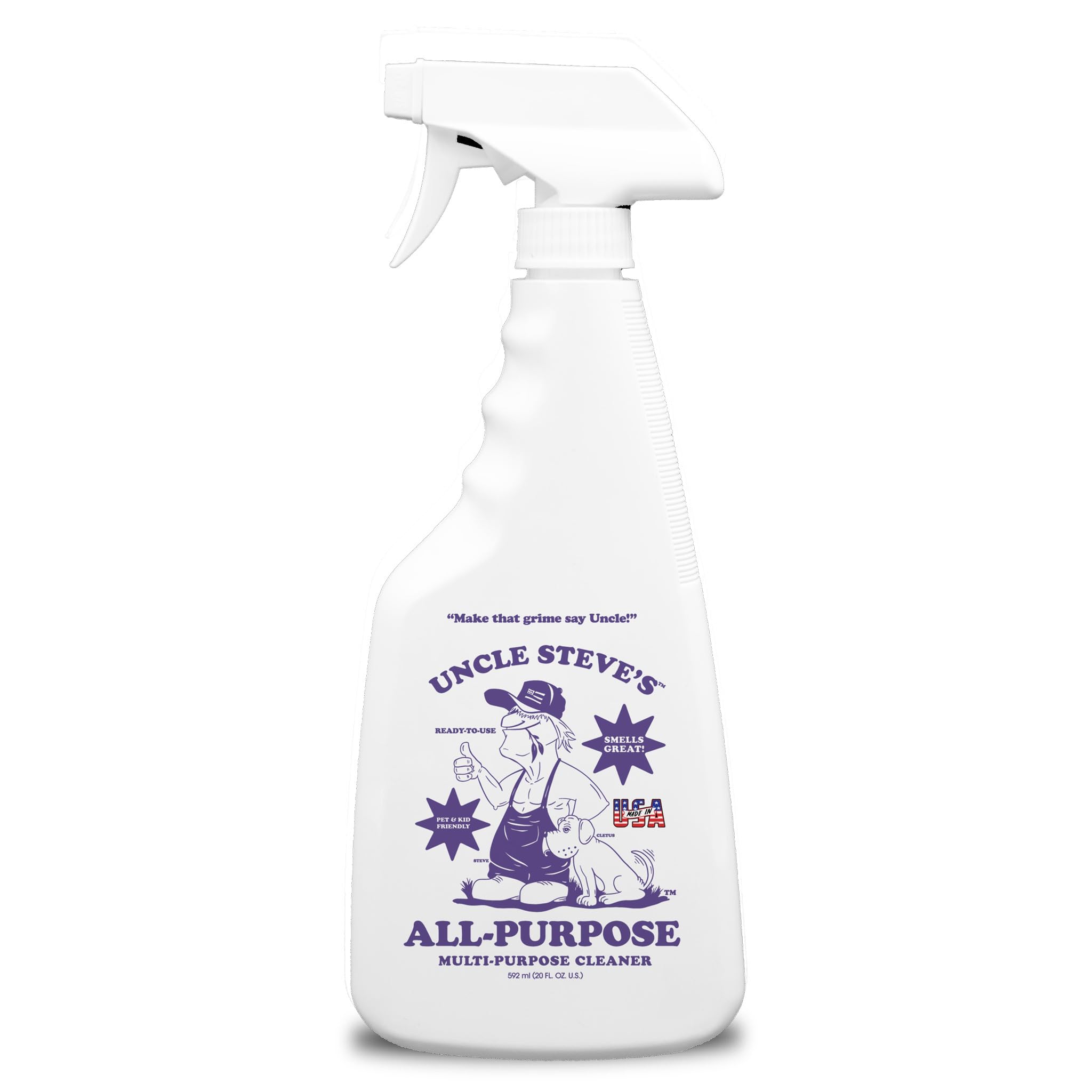 UNCLE STEVE'S® All-purpose Cleaner - Made in the USA - Pet & Kid Friendly - Eco-Friendly - Non-Toxic (1, 20 OZ)