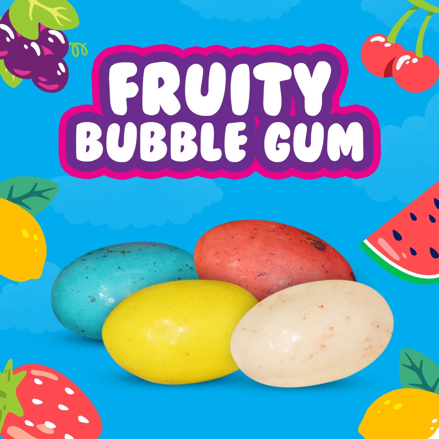 Bubble Gum Egg Candy 1 Pound Bulk Bag - Egg-Shaped Chewing Gum For Party Treats, Egg Hunts & Basket Fillers - Approx 105 Pieces