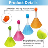 4 Pack 8" Hand Grips Microfiber Washable Duster, Suitable for Light Daily Household Dusting, Electrostatic Feather Duster Brush,Cleaning Supplies