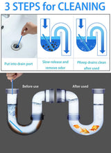 IUDAOIHK Drain Cleaner Sticks Keeps Drains and Pipes Clear and Odor As Seen On TV 4 Packs(48 pcs)