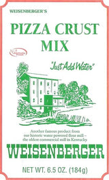 Weisenberger Pizza Crust Mix - Premade Pizza Dough Mix - Fresh Ingredients, No Preservatives, Includes Yeast - Just Add Water - Also Makes Breadsticks, Flatbread, and Calzones - 6.5 oz