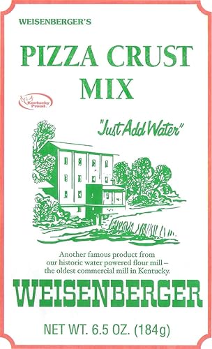 Weisenberger Pizza Crust Mix - Premade Pizza Dough Mix - Fresh Ingredients, No Preservatives, Includes Yeast - Just Add Water - Also Makes Breadsticks, Flatbread, and Calzones - 6.5 oz