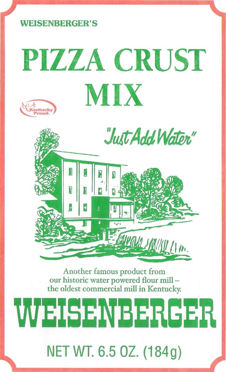 Weisenberger Pizza Crust Mix - Premade Pizza Dough Mix - Fresh Ingredients, No Preservatives, Includes Yeast - Just Add Water - Also Makes Breadsticks, Flatbread, and Calzones - 6.5 oz